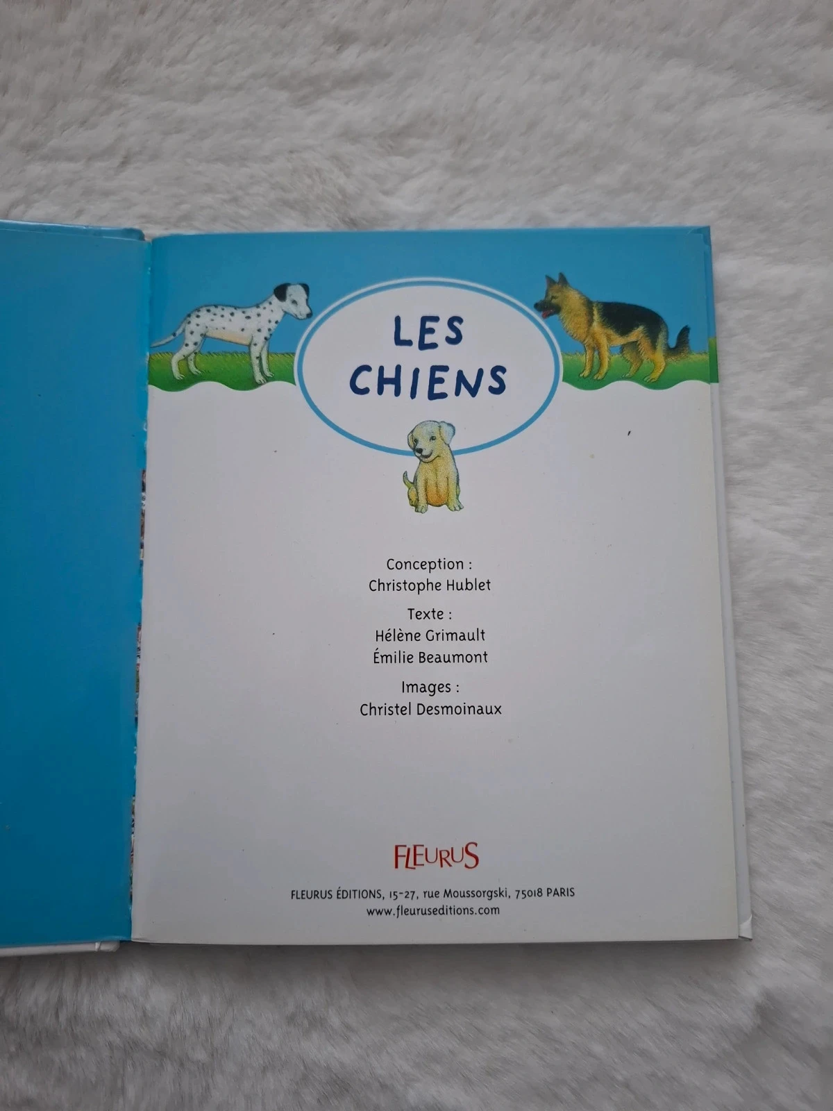 📚 libro pagina plastificado la pequeña imaginería Los perros Fleurus – photo 6